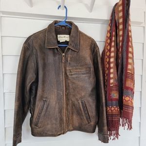 Eddie Bauer leather bomber jacket